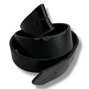 Justin Black American Made Top Grain Cowhide Leather No Buckle Belt 36